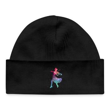 Violon, violoniste, Space Ladies Violon - Bonnet bébé bio - noir - Devant