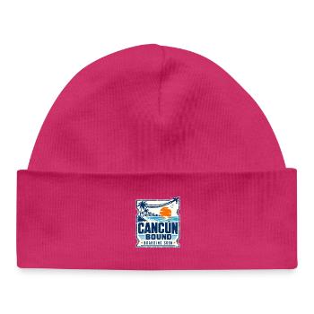 Cadeaux de vacances à la plage, imbarquage à destination de Cancun bientôt - Bonnet bébé bio - hot pink - Devant