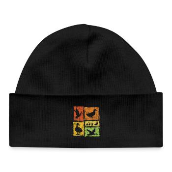 Duck Perspectives - Retro Graphic - Baby Organic Beanie - black - Front