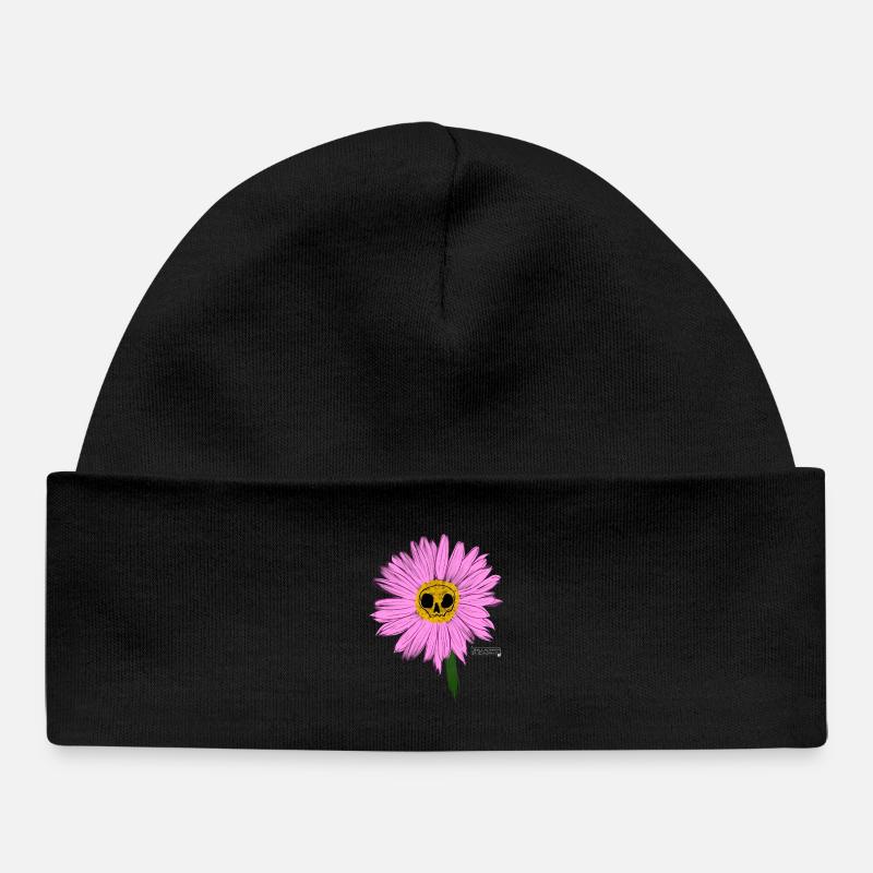 Pink Daisy - Bonnet bébé bio - noir