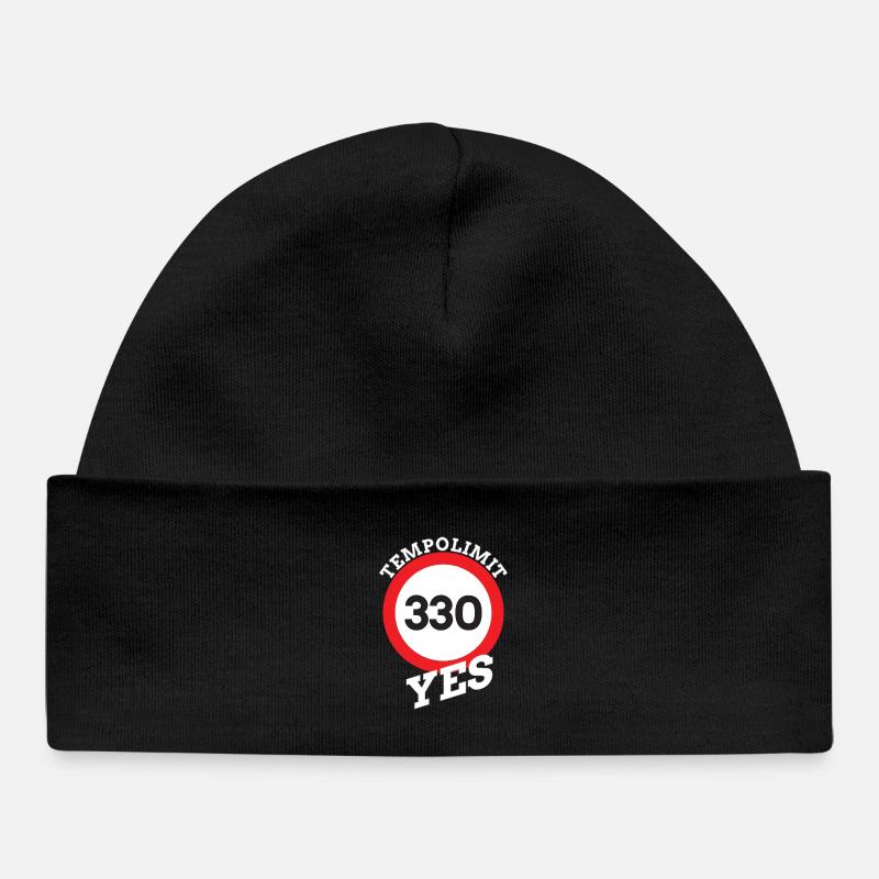 Limite de vitesse, autoroute à limitation de vitesse - Bonnet bébé bio - noir
