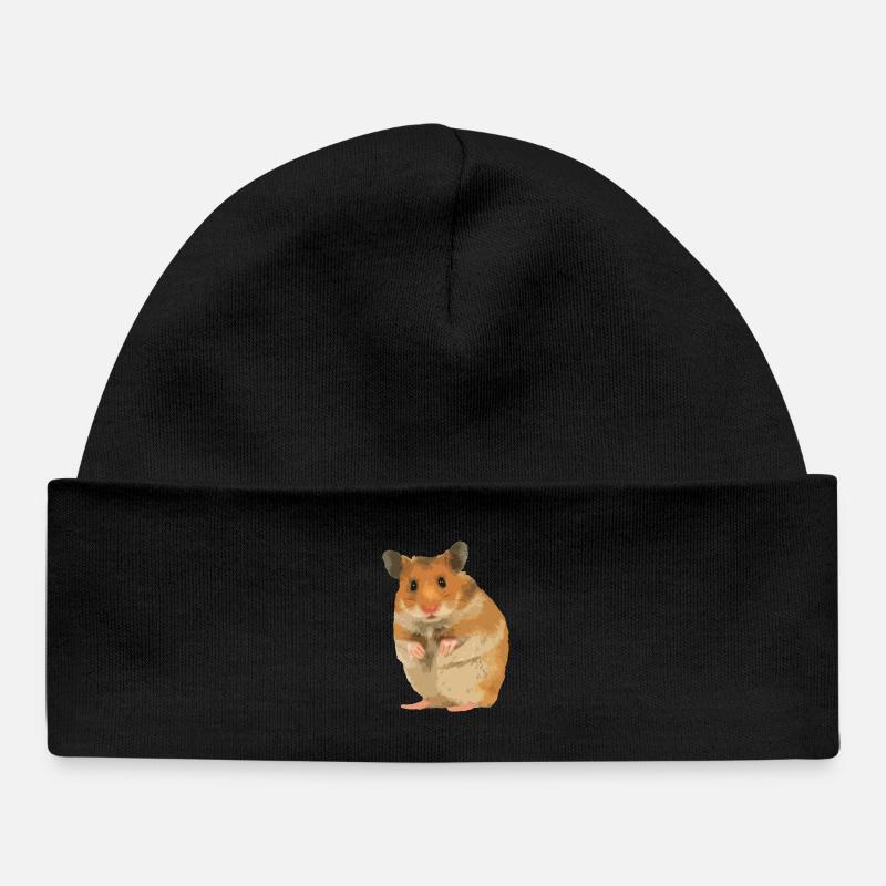 Hamster - Baby Organic Beanie - black