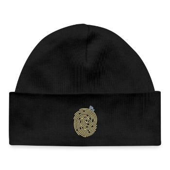 Defender Fingerprint - Baby Organic Beanie - black - Front