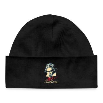 Beethoven (dark) - Baby Organic Beanie - black - Front