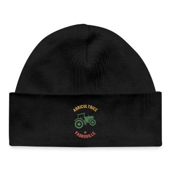 Farmer in Mop - Baby Organic Beanie - black - Front