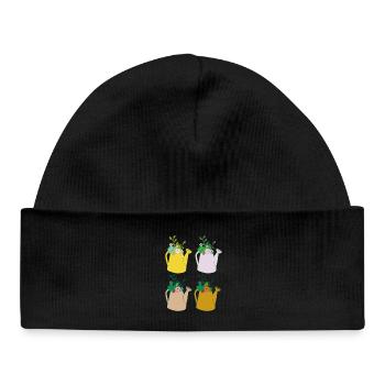 Arrosoir 4 - Bonnet bébé bio - noir - Devant