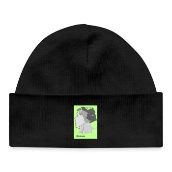 Map of Germany with gradient and flags - Baby Organic Beanie - black - Front