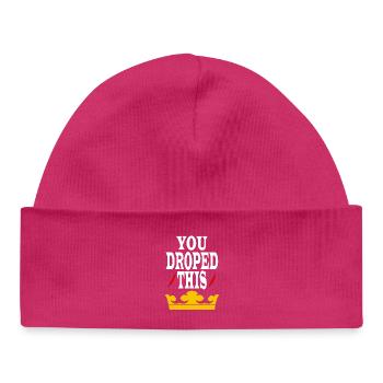 Vous avez laissé tomber cette couronne Roi/Reine - Bonnet bébé bio - hot pink - Devant