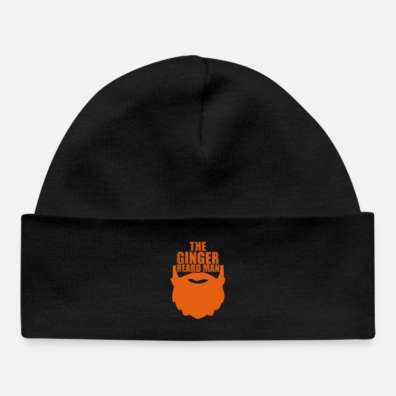 Ginger beard man - Baby Organic Beanie - black