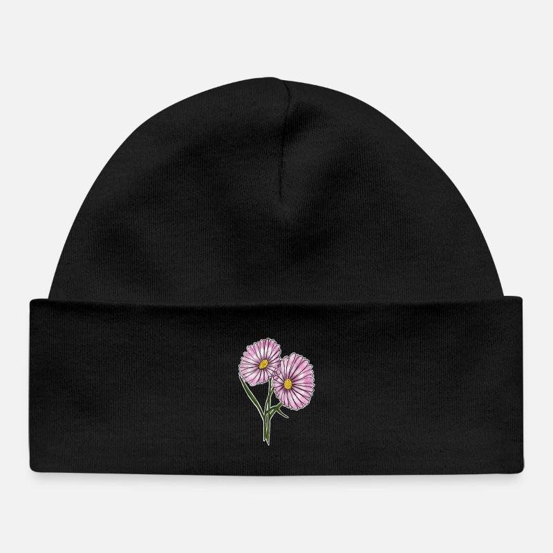 Pâquerette - Bonnet bébé bio - noir