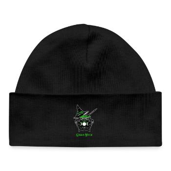 Hexenkessel Hexe Green Witch Kessel - Baby Organic Mütze - Schwarz - Vorne