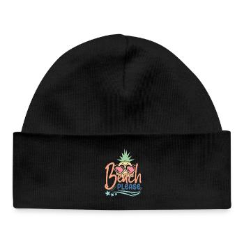 Plage s’il vous plaît - Bonnet bébé bio - noir - Devant