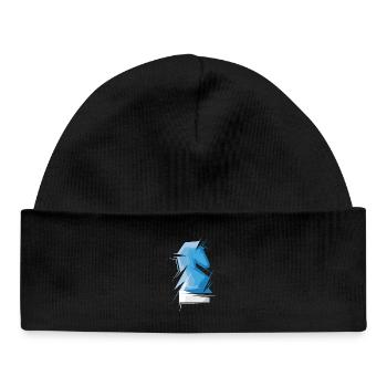 Origami Chess Horse Chess Player Club Abstract - Baby Organic Beanie - black - Front