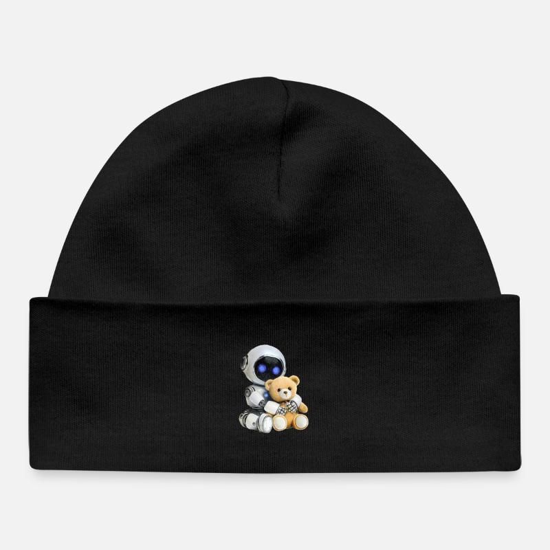 Robot Teddy - Bonnet bébé bio - noir
