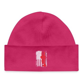 Drapeau Trumpet USA - Bonnet bébé bio - hot pink - Devant