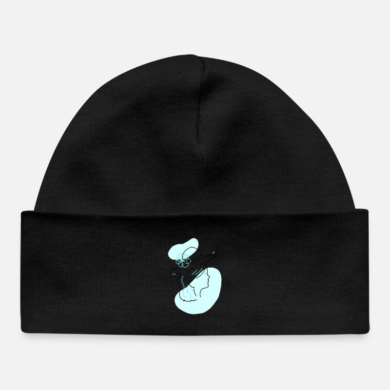 fille plage coloré - Bonnet bébé bio - noir