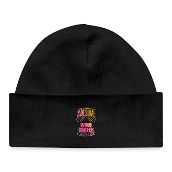 Windsurfing - Baby Organic Beanie - black - Front