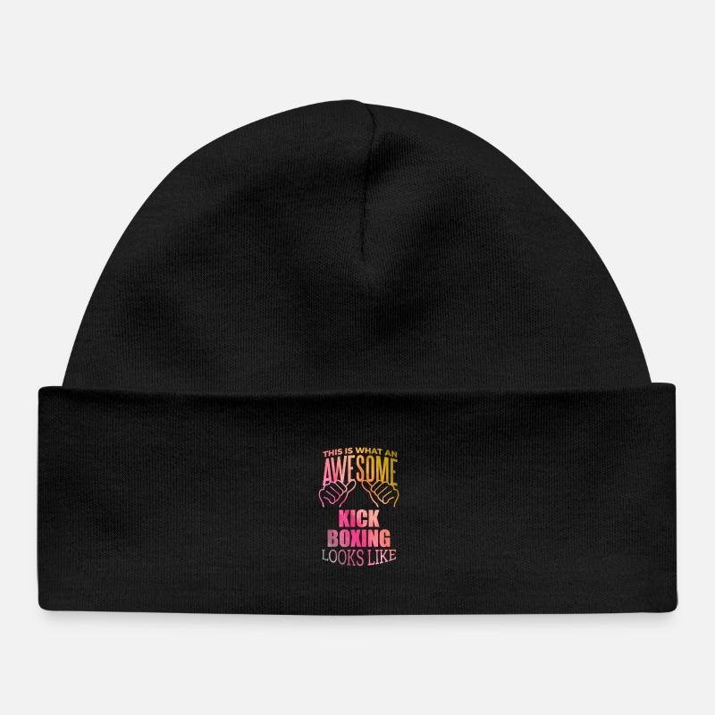 Kickboxing - Bonnet bébé bio - noir