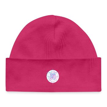 Mystical Astral Hand with Eye Design - Baby Organic Beanie - hot pink - Front