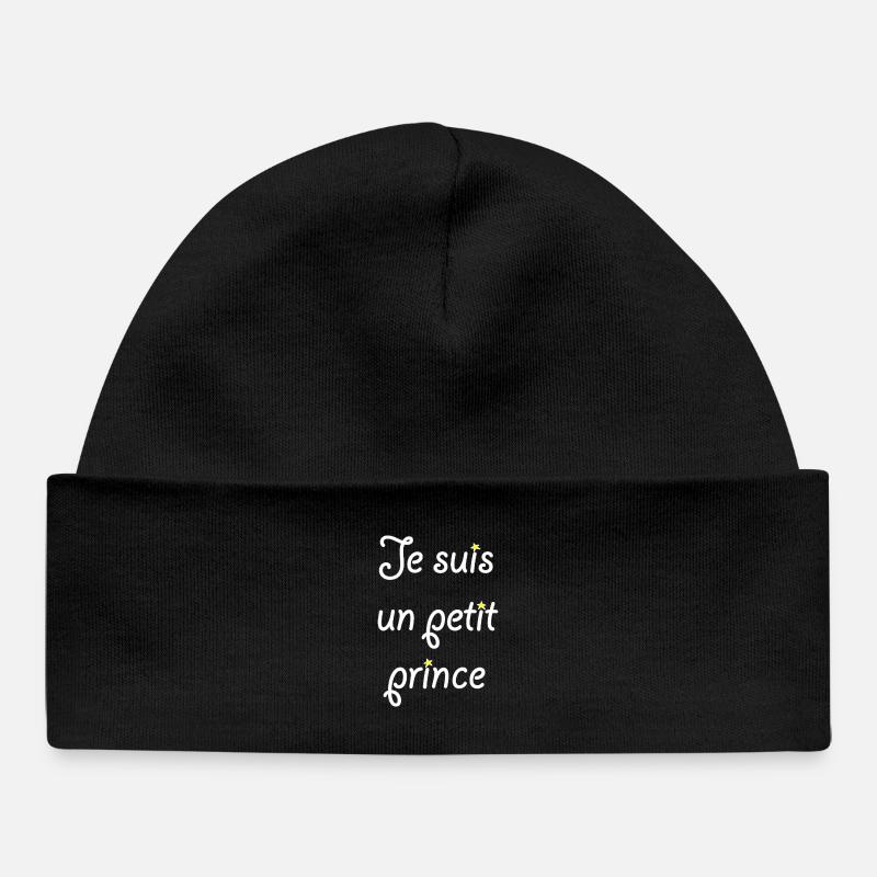 Je suis un petit prince - Bonnet bébé bio - noir