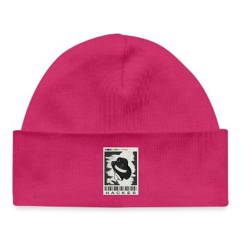 Hacker wanted - Baby Organic Beanie - hot pink - Front
