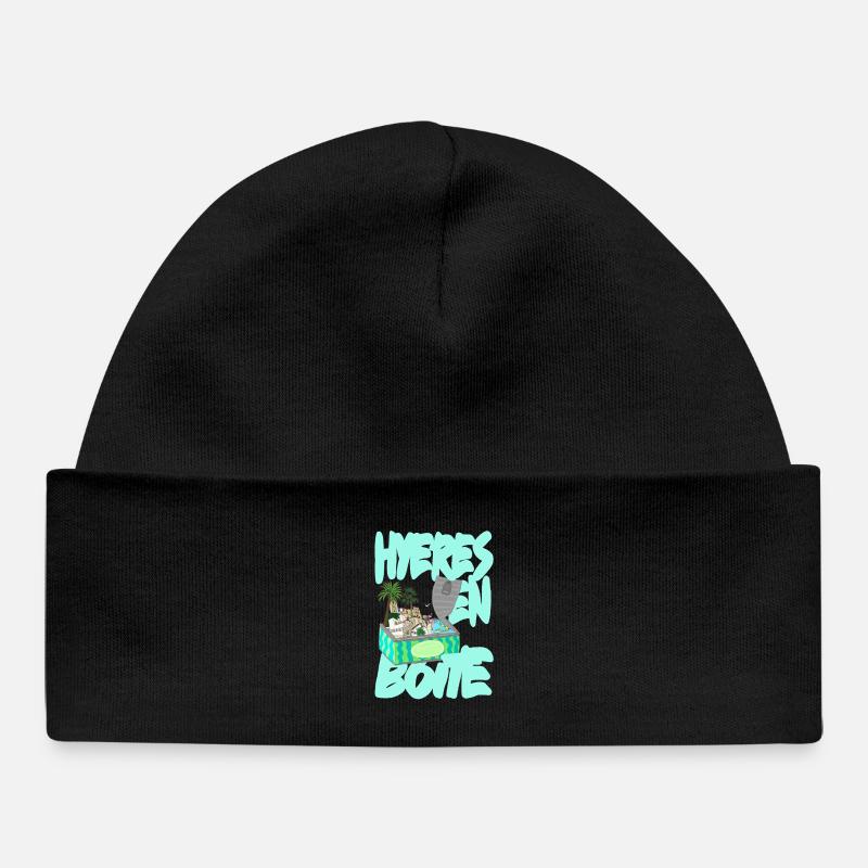 Hyeres en Boite - Bonnet bébé bio - noir