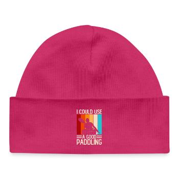 Humor Paddle Paddleboard für Amateure - Baby Organic Mütze - hot Pink - Vorne
