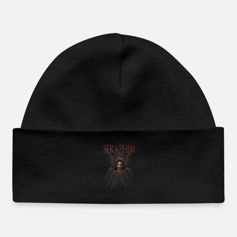 Ailes de séraphin à l’aura mystique - Bonnet bébé bio - noir