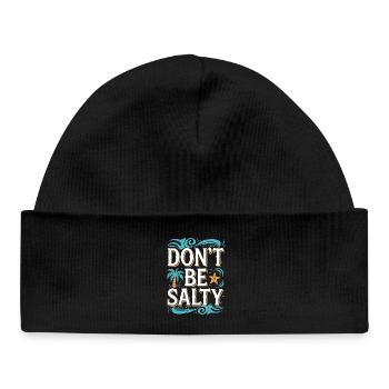 L’ambiance de la plage ne soit pas salée Design - Bonnet bébé bio - noir - Devant