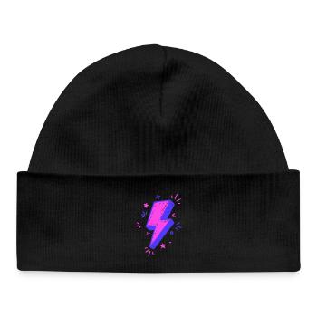 Vibrant Colorful Beam for Prints - Baby Organic Beanie - black - Front