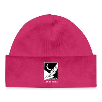 Lune Plume Géométrique - Bonnet bébé bio - hot pink - Devant