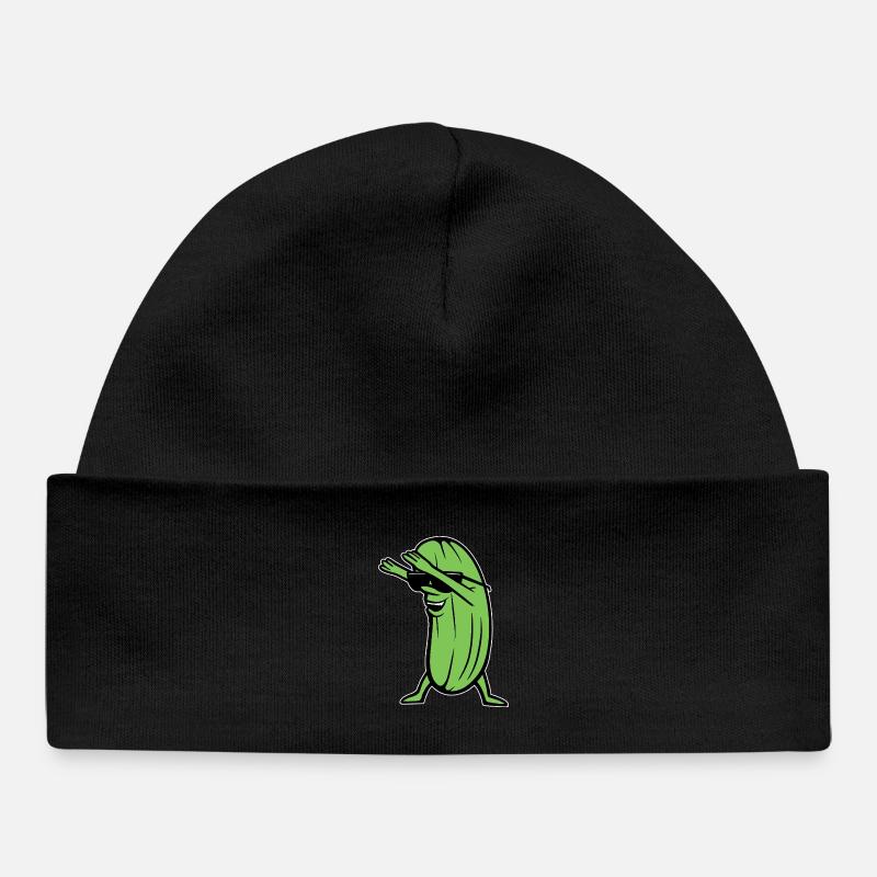 Dabbing Cucumber Dabbing Dab Dance Hip-Hop Dance Pose - Baby Organic Beanie - black