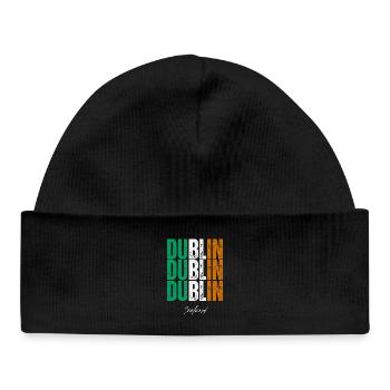 Dublin Irlande, souvenir de Dublin - Bonnet bébé bio - noir - Devant