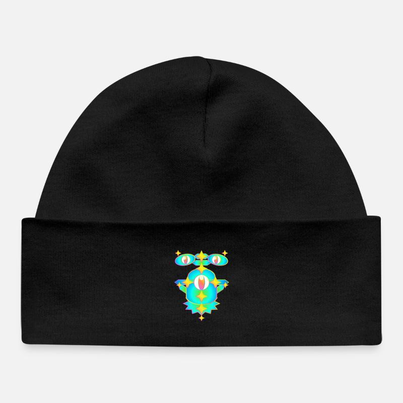 Star Miles Version 2 - Baby Organic Beanie - black