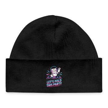 DJ Humor Animal Scottish Fold Chat - Baby Organic Beanie - black - Front
