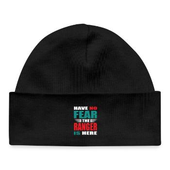 Have no Fear the Ranger is here Outfit - Baby Organic Beanie - black - Front