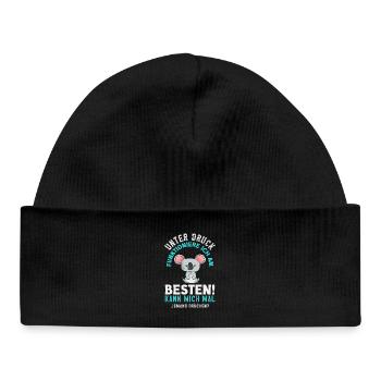 Je fonctionne mieux sous pression - Bonnet bébé bio - noir - Devant