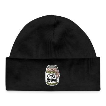 Cozy In Brine Drôle Concombre Pot Humour - Bonnet bébé bio - noir - Devant