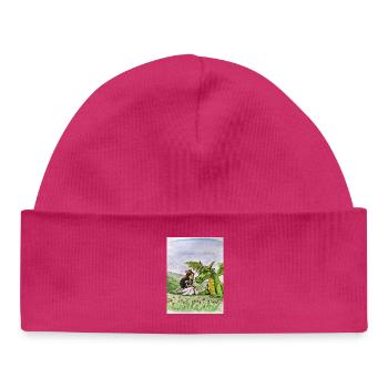 Princess and Dragon Meadow Bond - Baby Organic Beanie - hot pink - Front