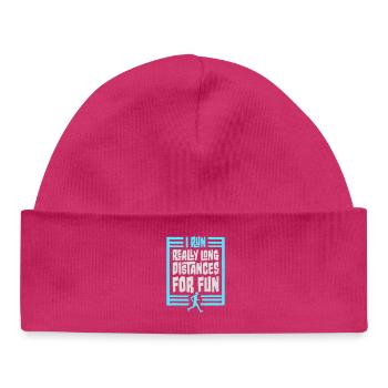 Je cours de très longues distances pour un marathon amusant - Bonnet bébé bio - hot pink - Devant
