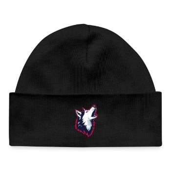 Husky hurlant dans un style logo - Bonnet bébé bio - noir - Devant