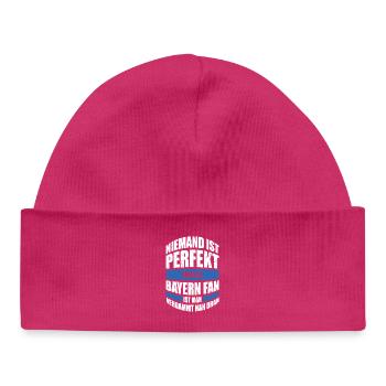 Bayern Fan Gift Nobody is perfect but as a - Baby Organic Beanie - hot pink - Front
