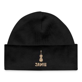 Jamie als Bratsche - Baby Organic Mütze - Schwarz - Vorne