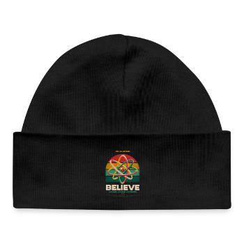 Faith in Science Retro Poster - Baby Organic Beanie - black - Front