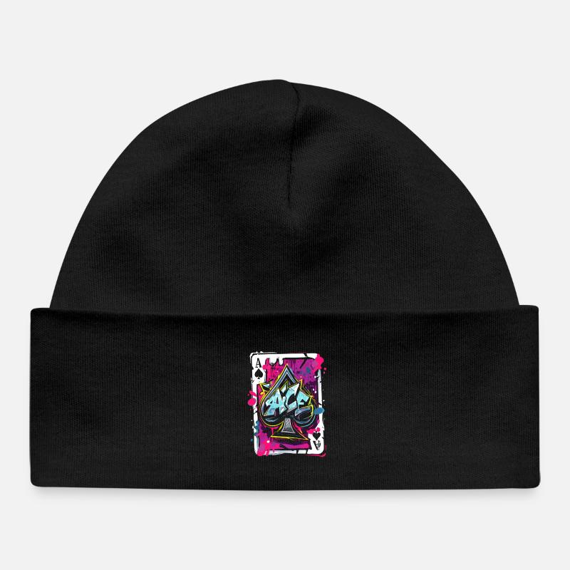 As de pique - Bonnet bébé bio - noir