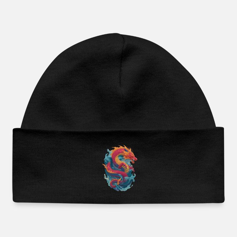 Dragon - Bonnet bébé bio - noir