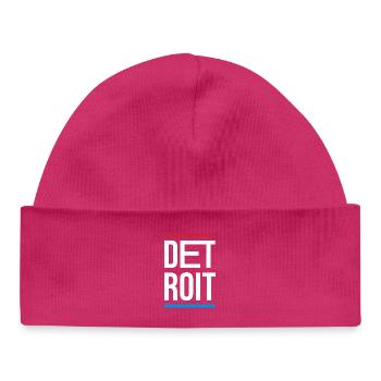 Conception du logo de la ville de Detroit - Bonnet bébé bio - hot pink - Devant