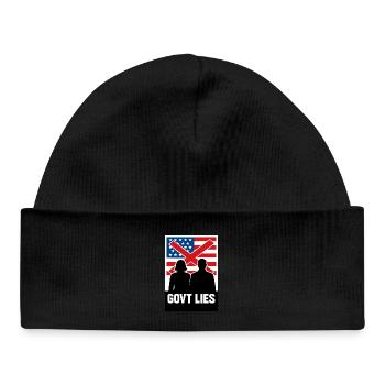 Govt Lies - Baby Organic Beanie - black - Front