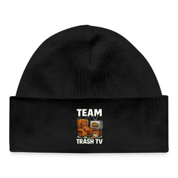 Team Trash TV - Bonnet bébé bio - noir - Devant