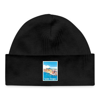 Saint-Tropez Côte d'Azur - Baby Organic Mütze - Schwarz - Vorne